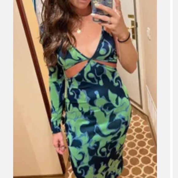 ZARA CUT-OUT JACQUARD DRESS - Picture 6 of 6